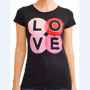 New: 12-14  L Women's Shimmery LOVE Tee